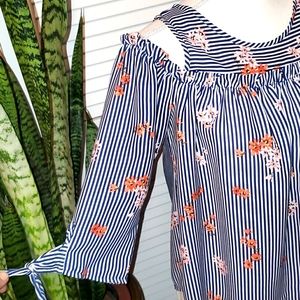 Sienna Sky Cold Shoulder Blouse | XS